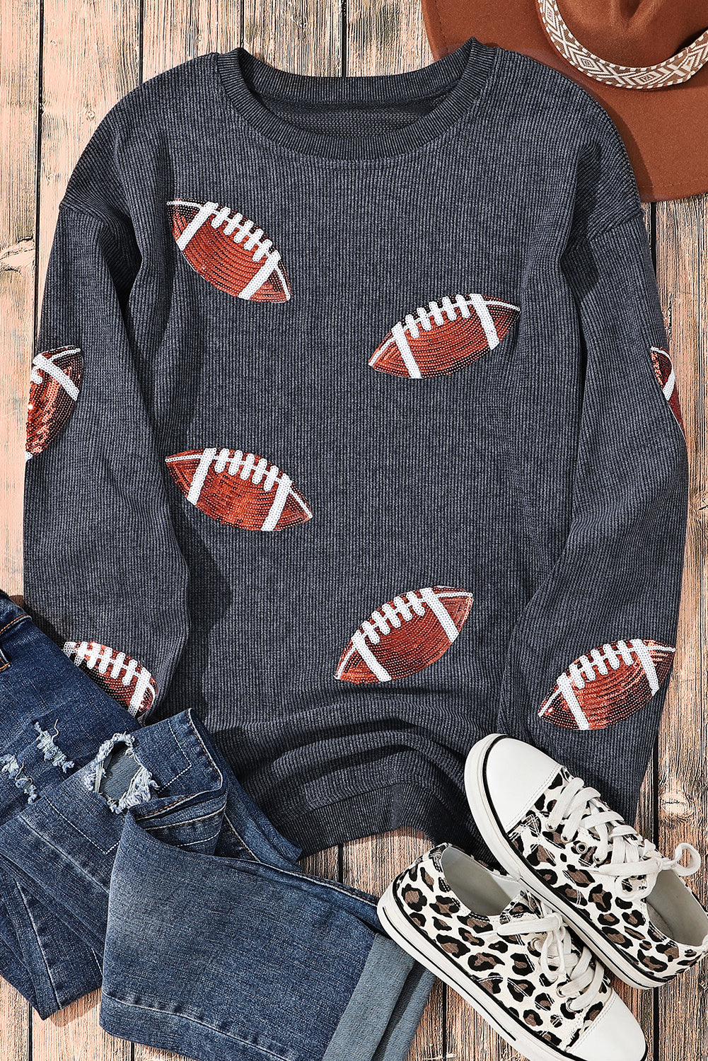Beige Bubble Gum Texture Sequined Football Shacket