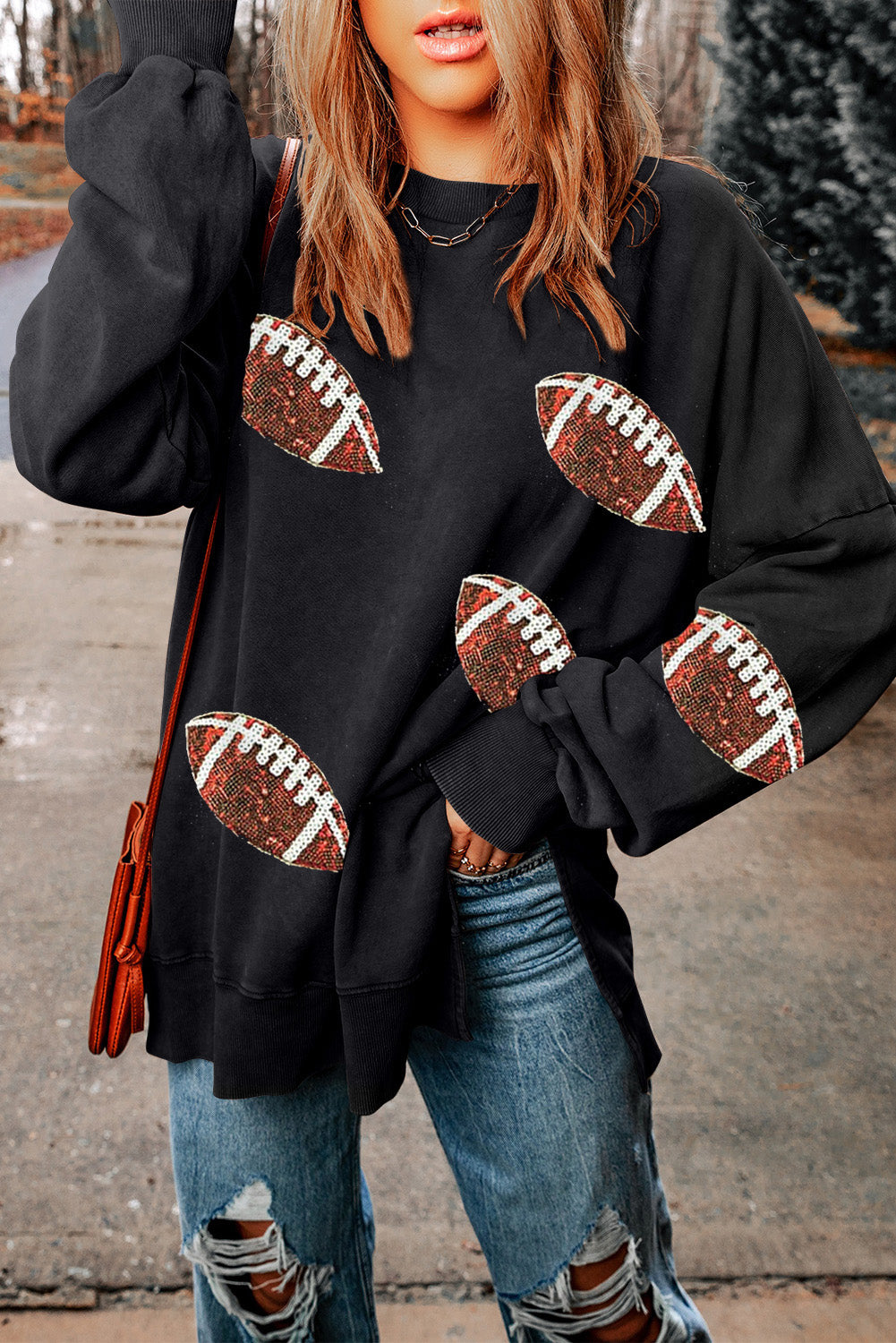Beige Bubble Gum Texture Sequined Football Shacket