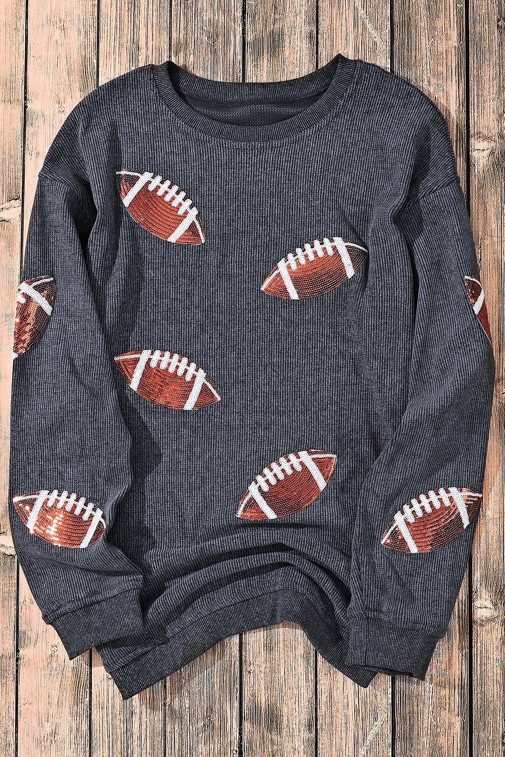 Beige Bubble Gum Texture Sequined Football Shacket