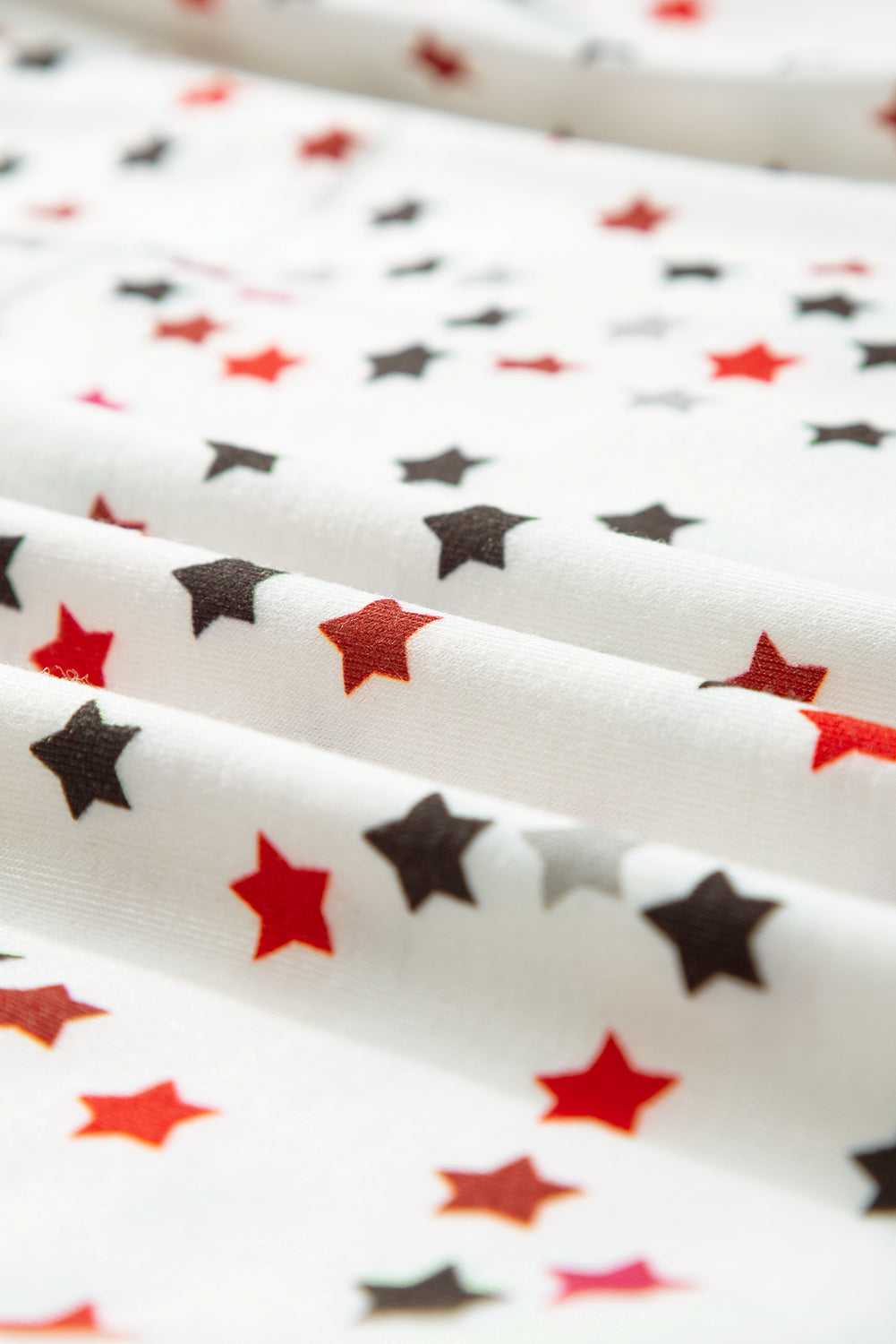 Contrast Pipping Star Long Sleeve and Pants Pajamas Set