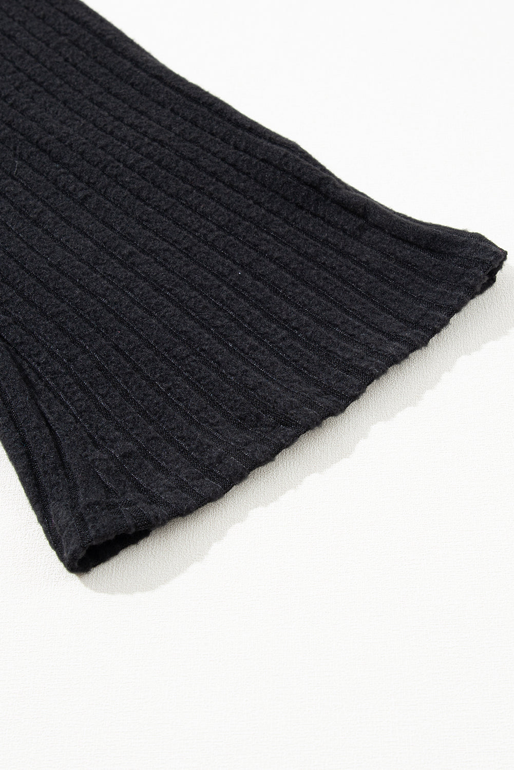 Ribbed Knit V Neck Slouchy Two-piece Outfit
