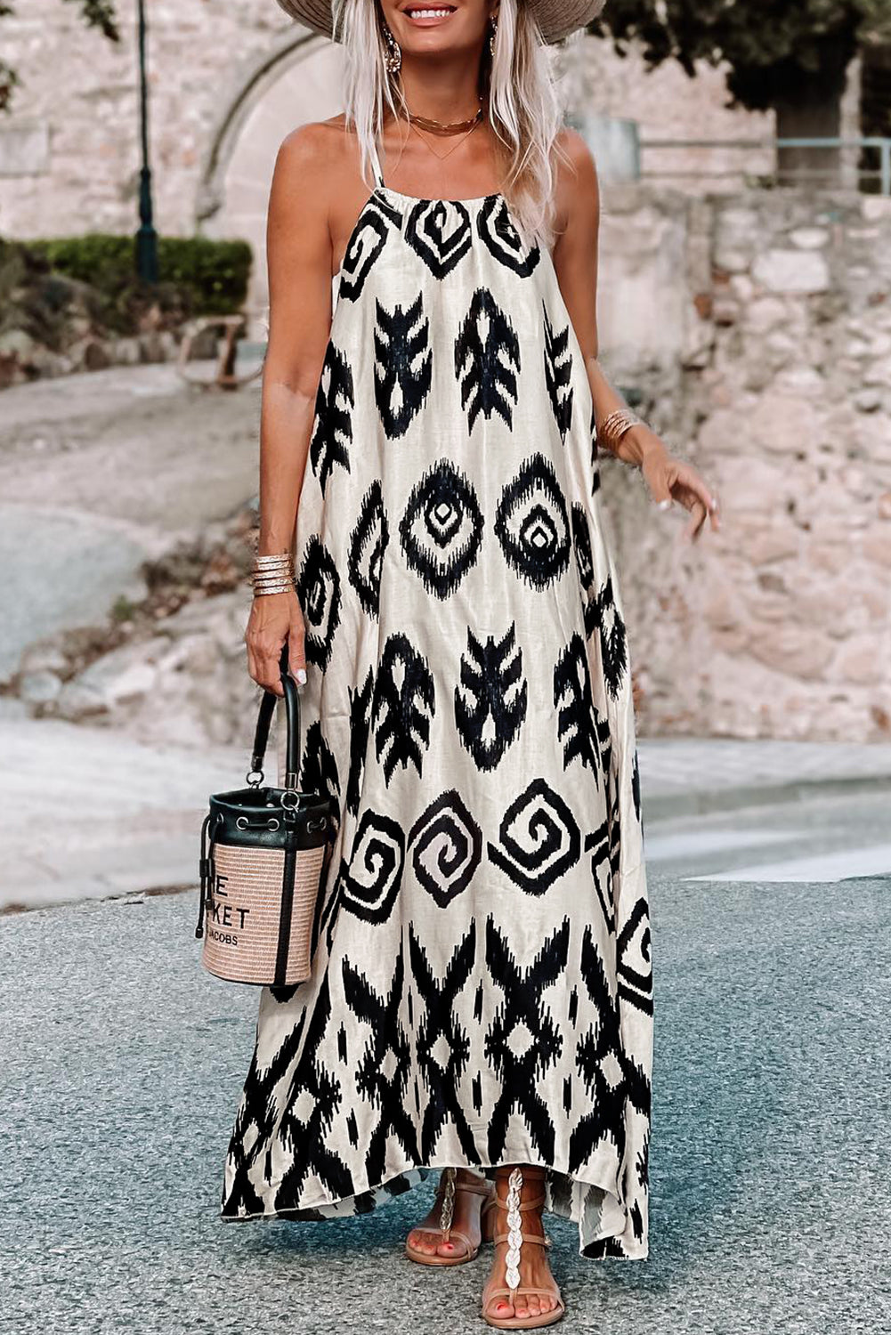 Western Aztec Printed Fashion Vacation Sundress