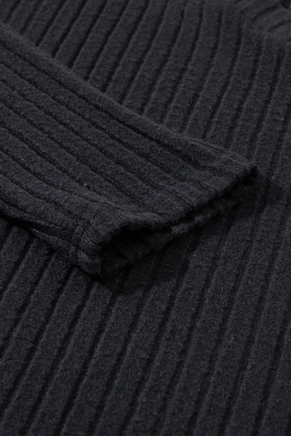 Ribbed Knit V Neck Slouchy Two-piece Outfit