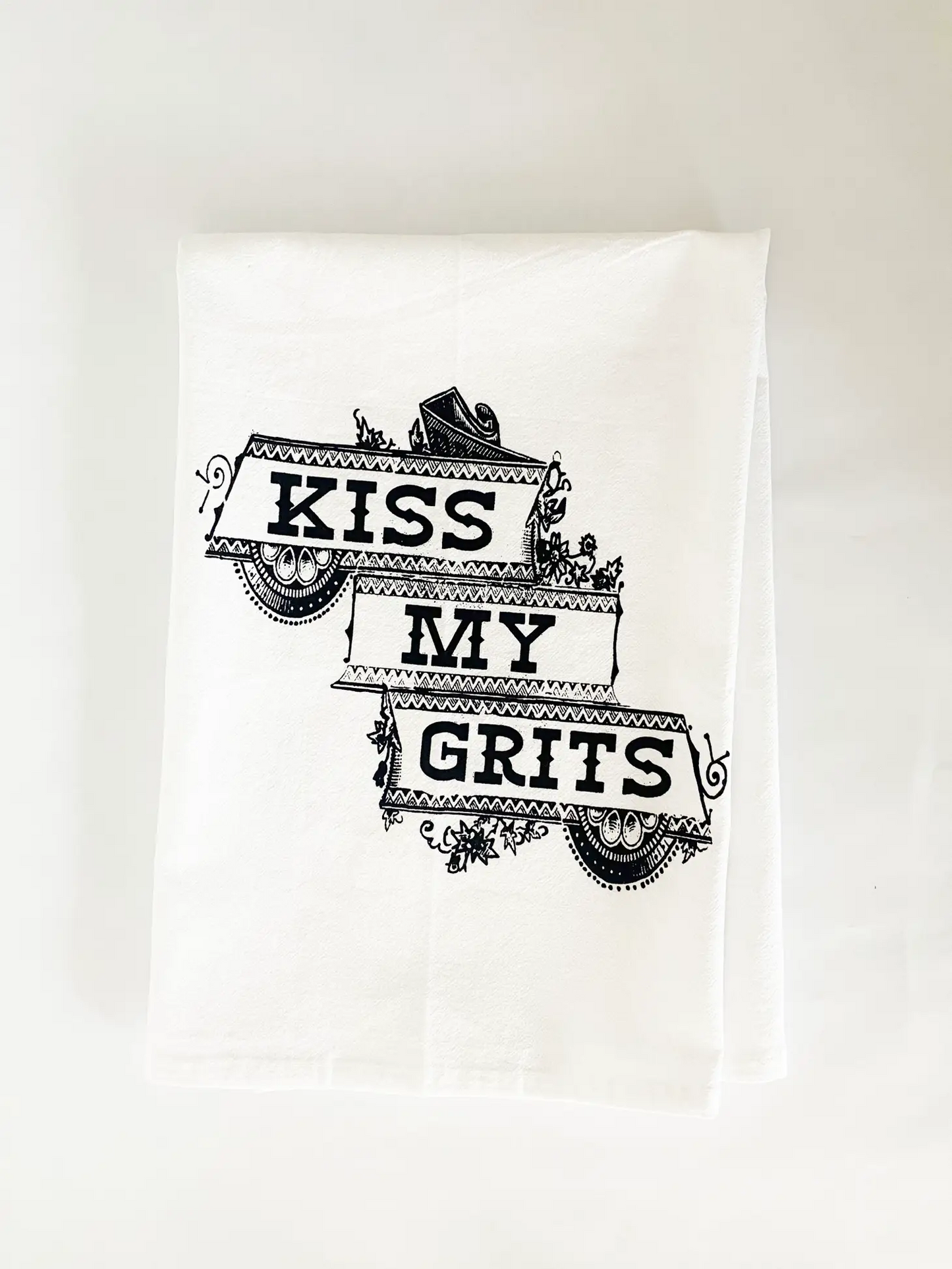 Kiss My Grits Kitchen Towel
