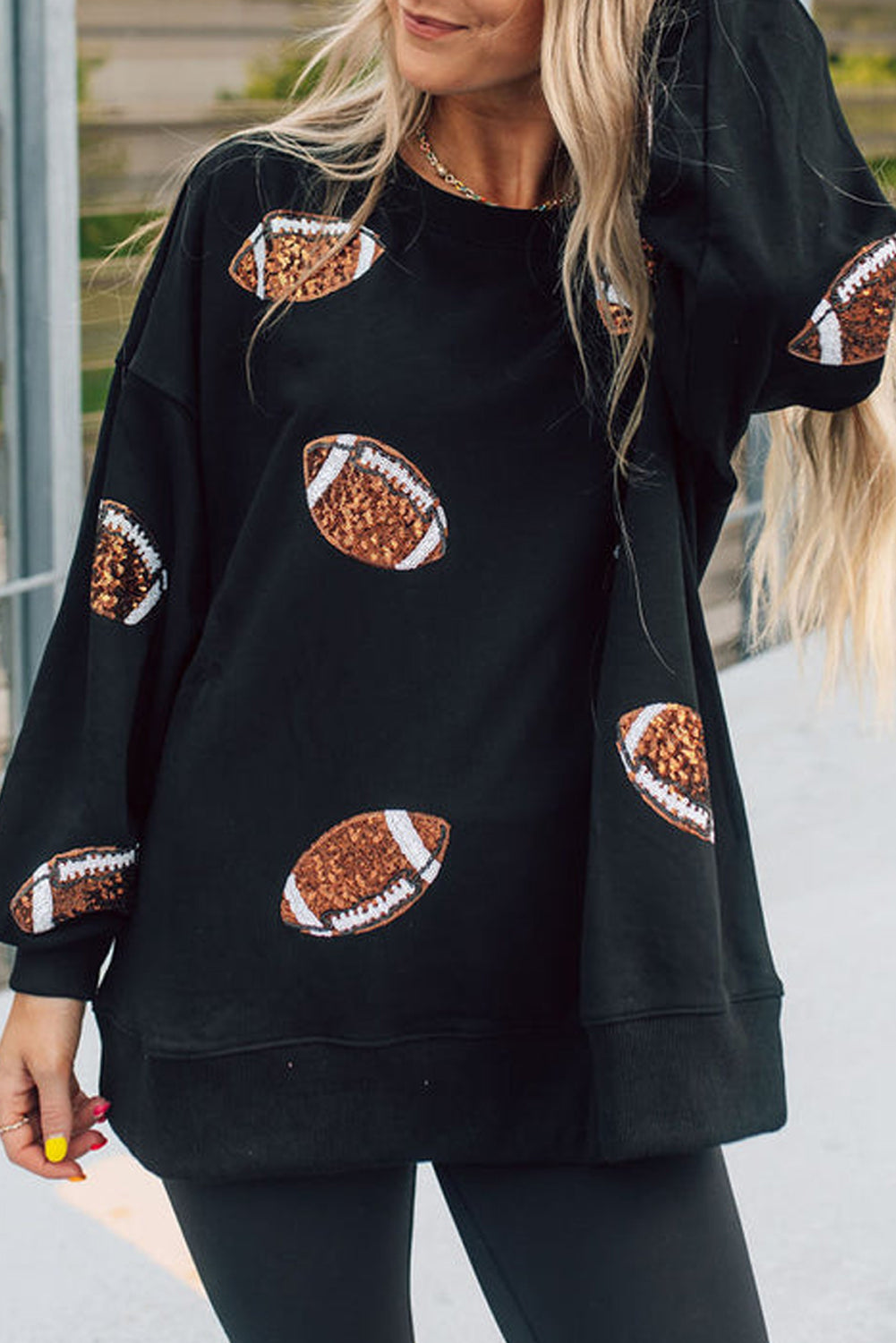 Beige Bubble Gum Texture Sequined Football Shacket