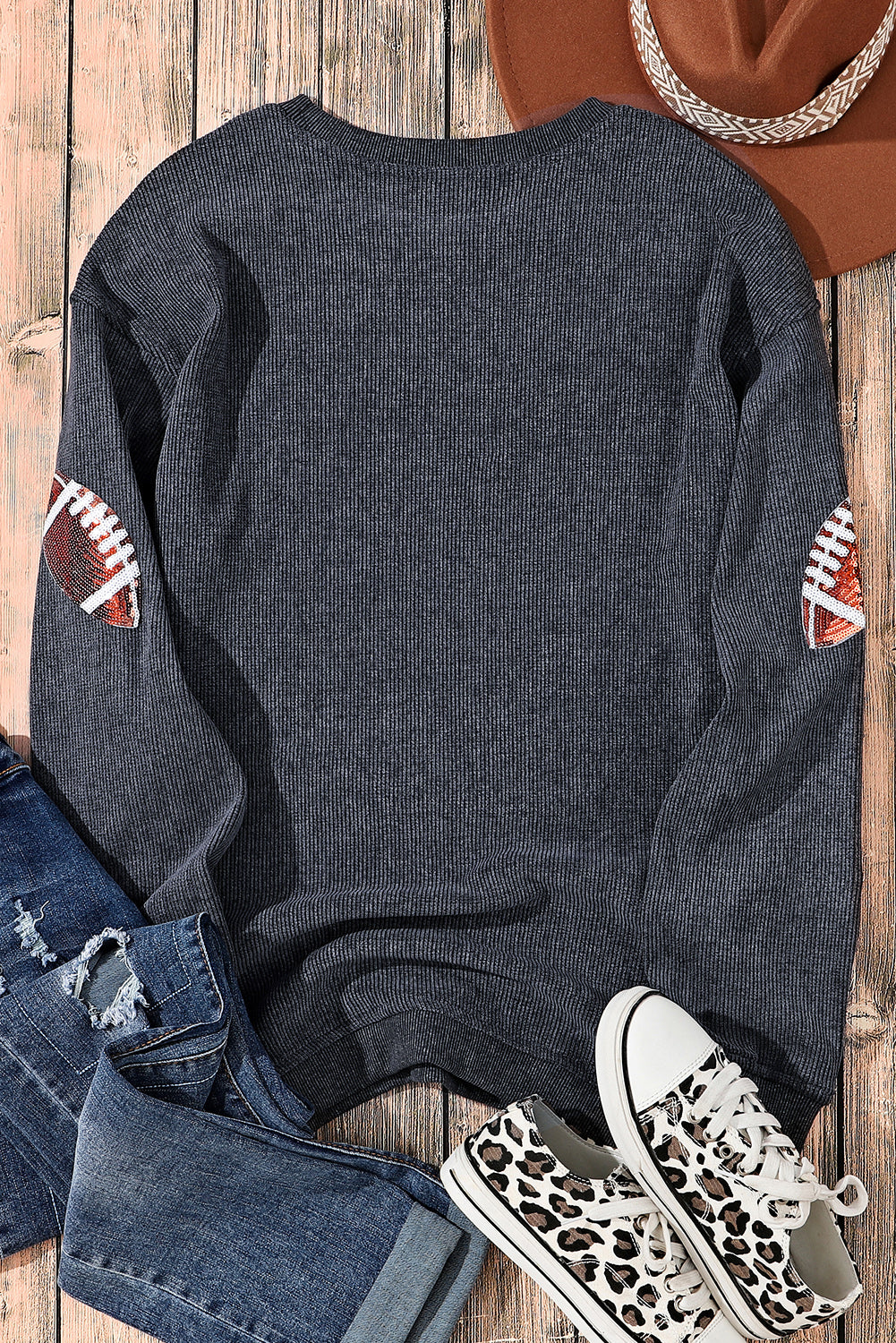 Beige Bubble Gum Texture Sequined Football Shacket