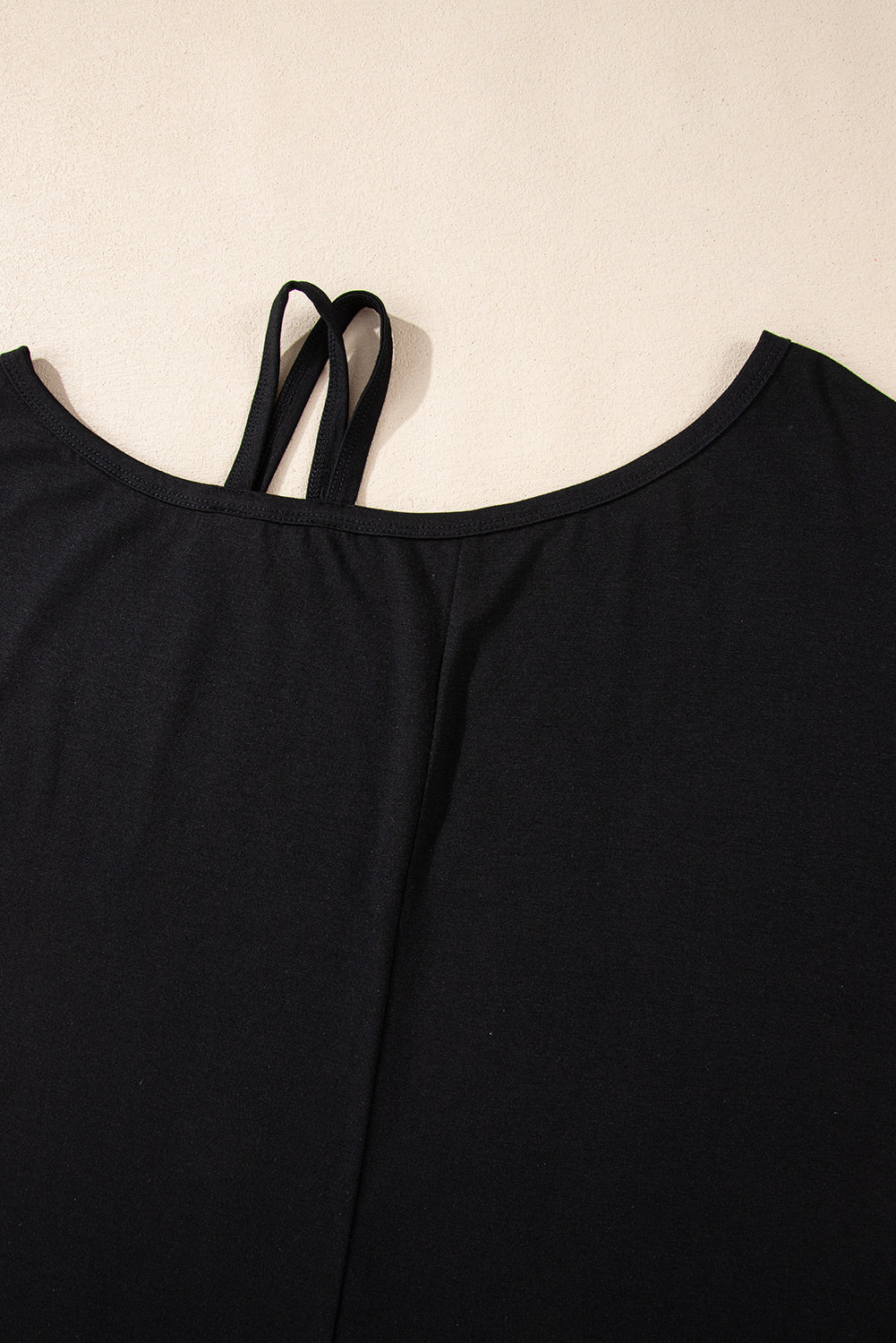 Asymmetric Criss Cross One Shoulder T Shirt