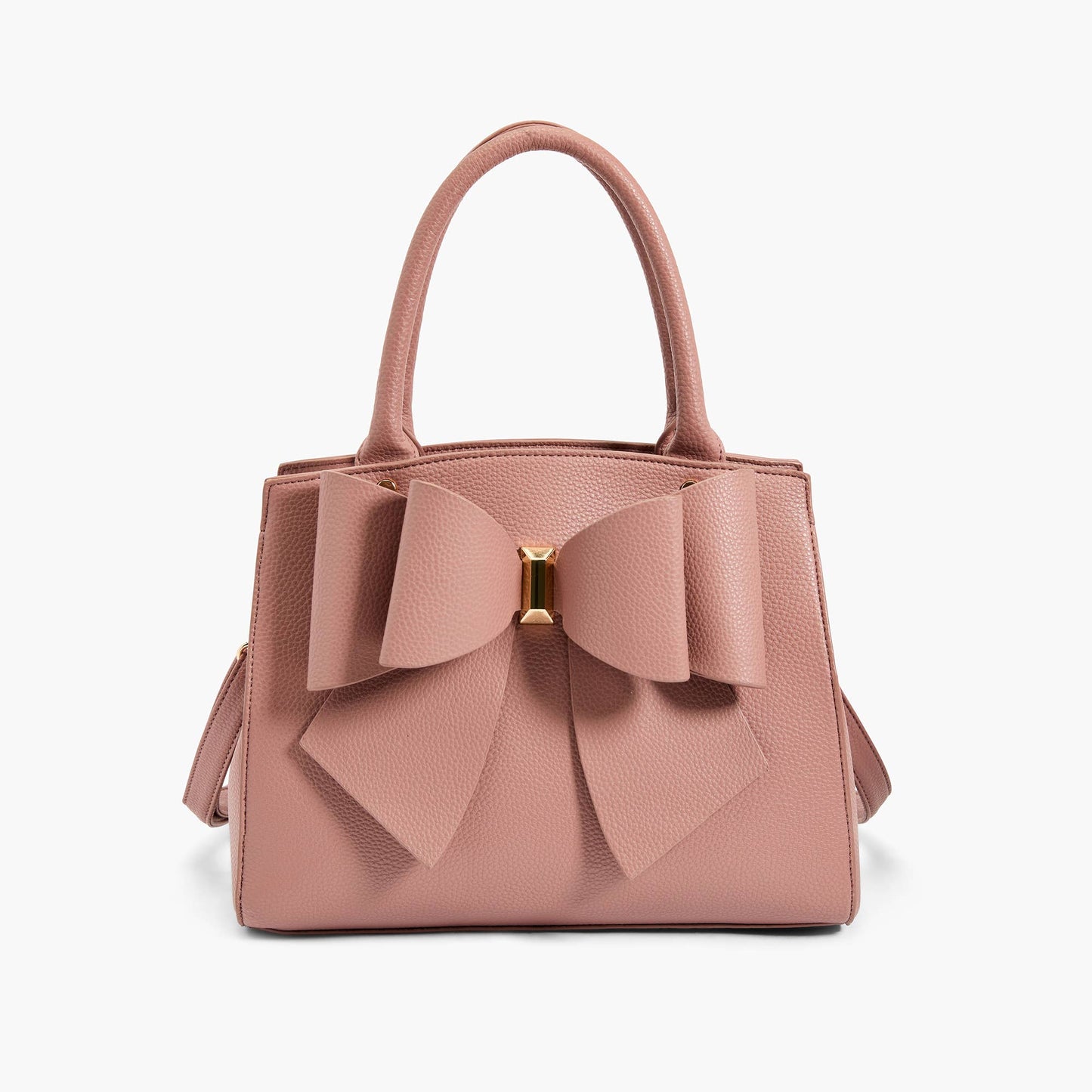 Park Mauve Double Bowtie Top Handle Satchel