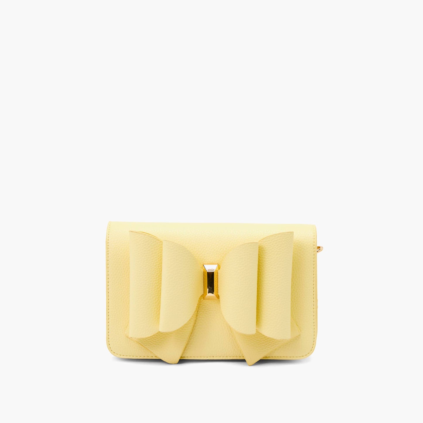Jane Yellow Overflap Bow Crossbody