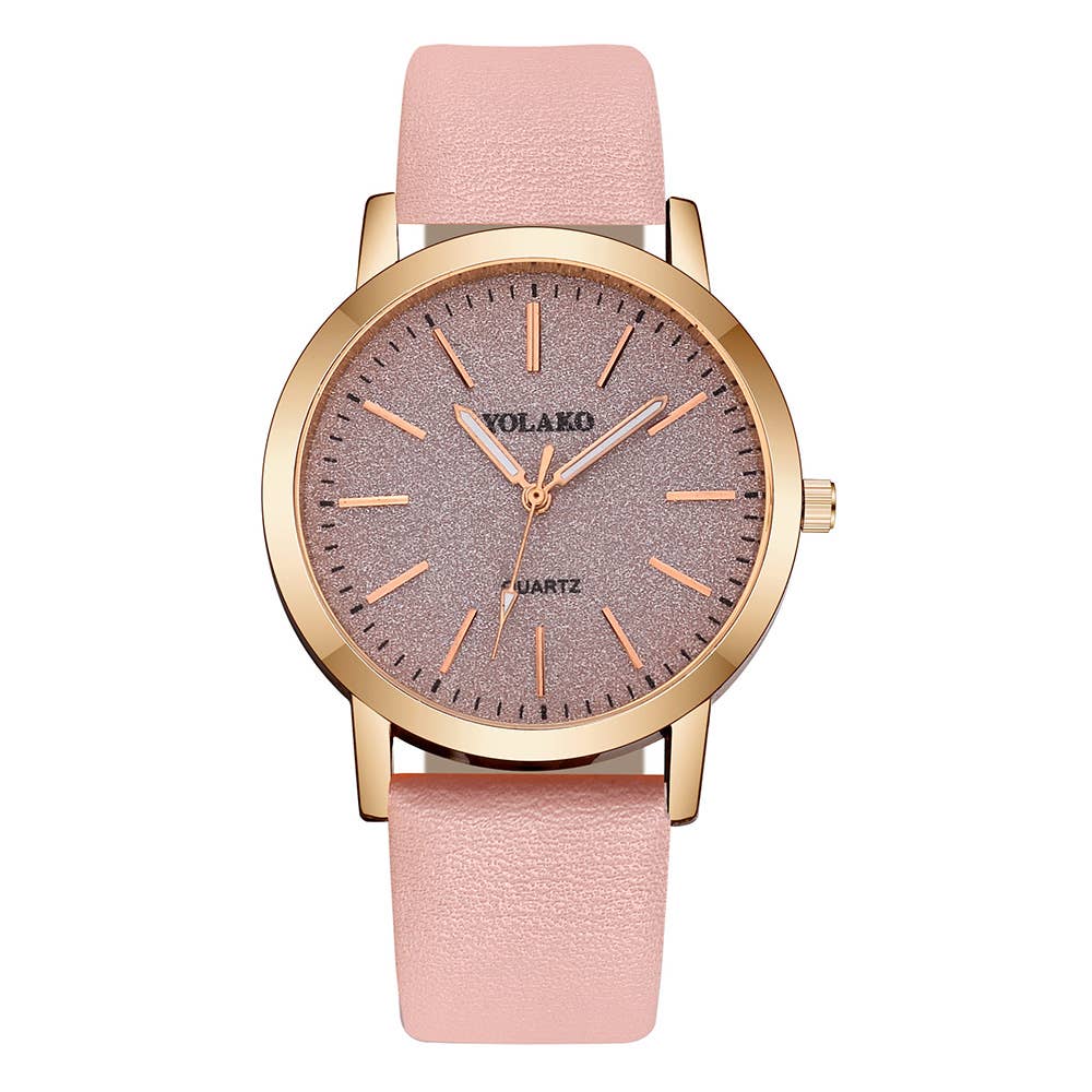 Fashion Women Pink Starry Sky Watch Ladies Casual Quartz Watch