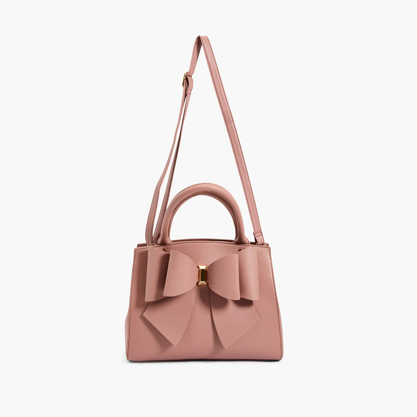 Park Mauve Double Bowtie Top Handle Satchel