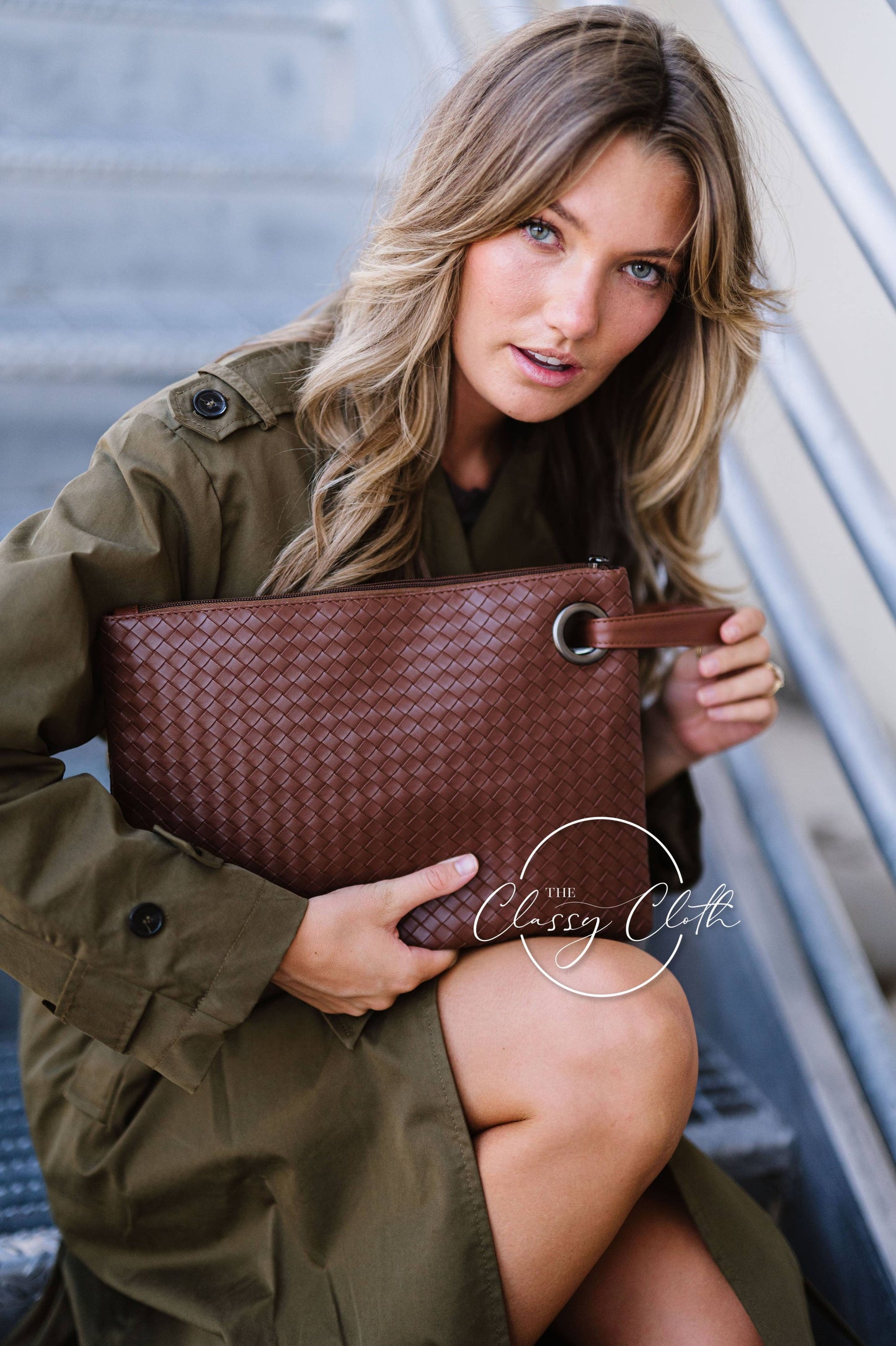 Clutch - Weave Cognac