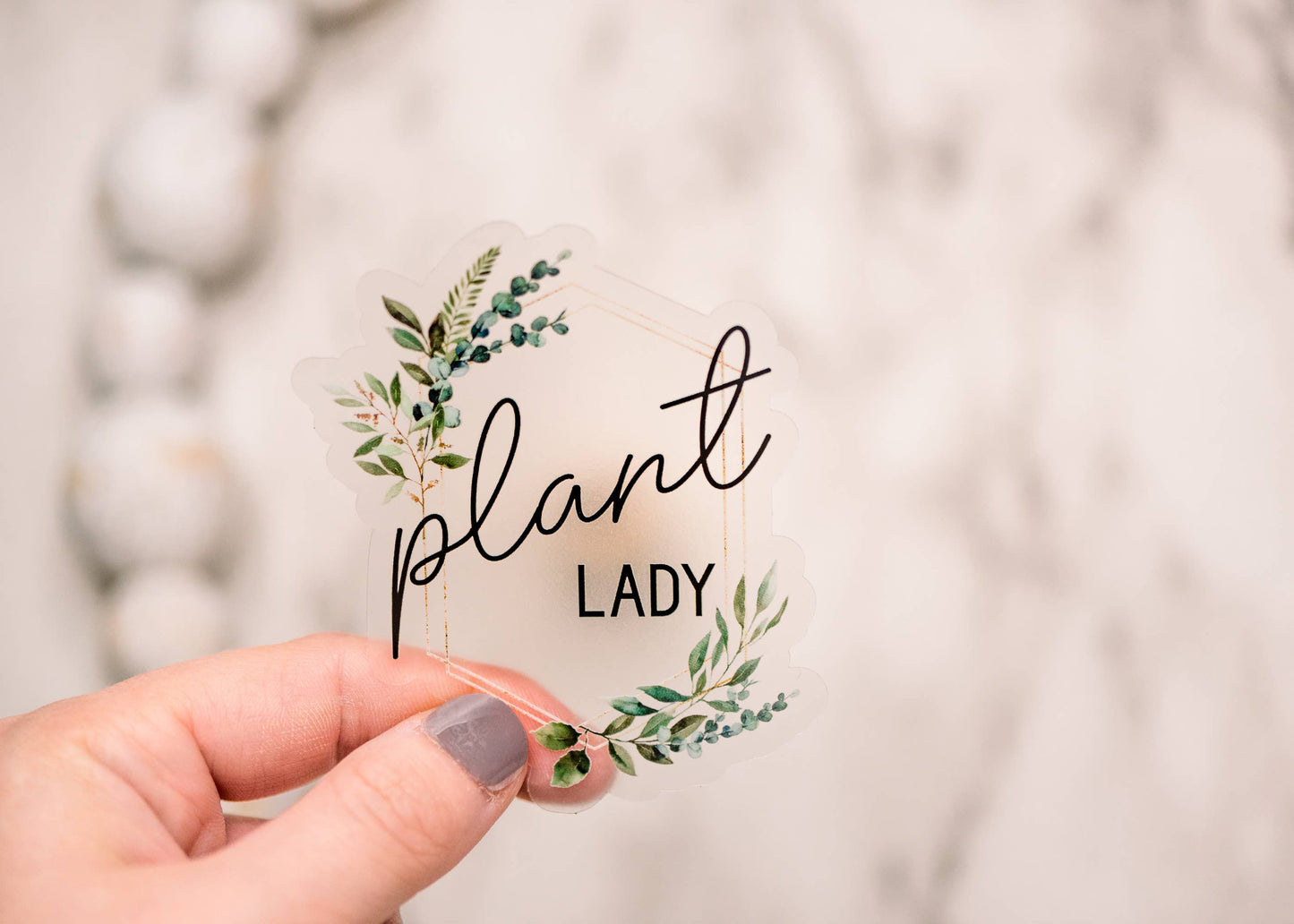 Plant Lady Clear, Vinyl Sticker