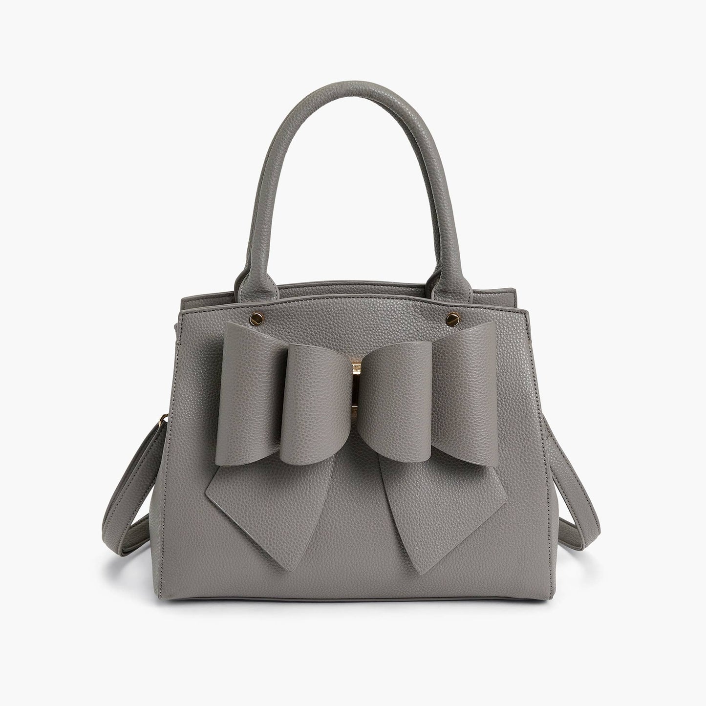 Park Grey Double Bowtie Top Handle Satchel