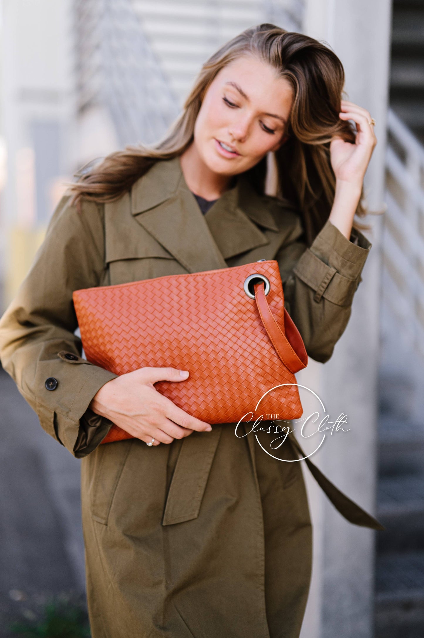Clutch - Weave Tan