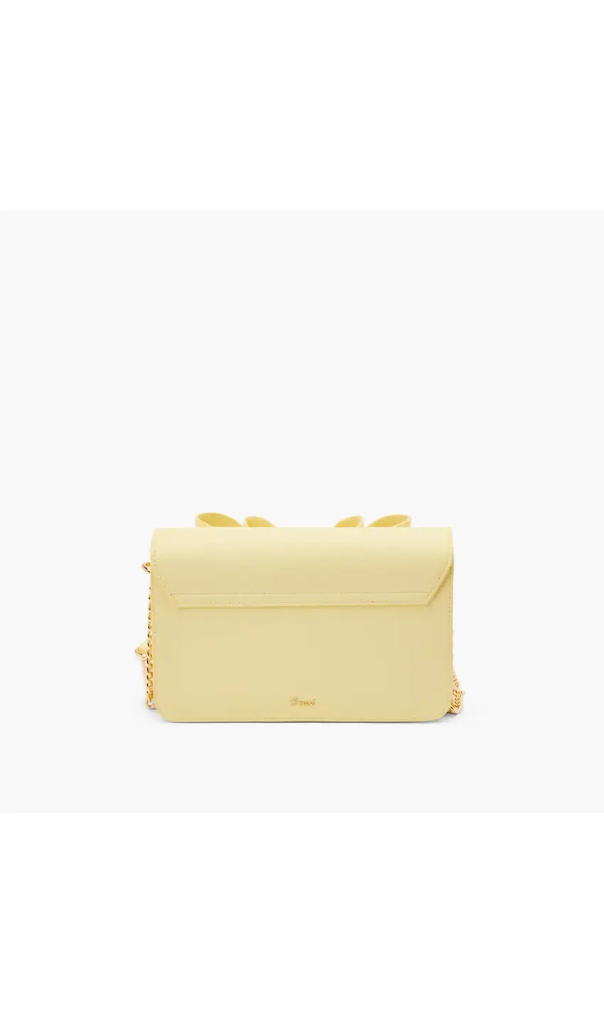 Jane Yellow Overflap Bow Crossbody