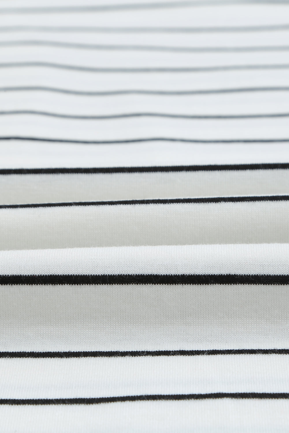 Striped V Neck Long Sleeve Top