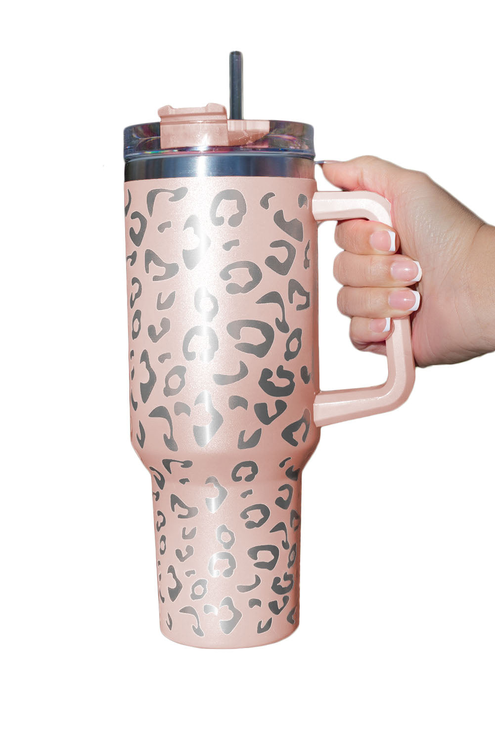 Pink Leopard Spotted 304 Stainless Double Insulated Cup 40oz
