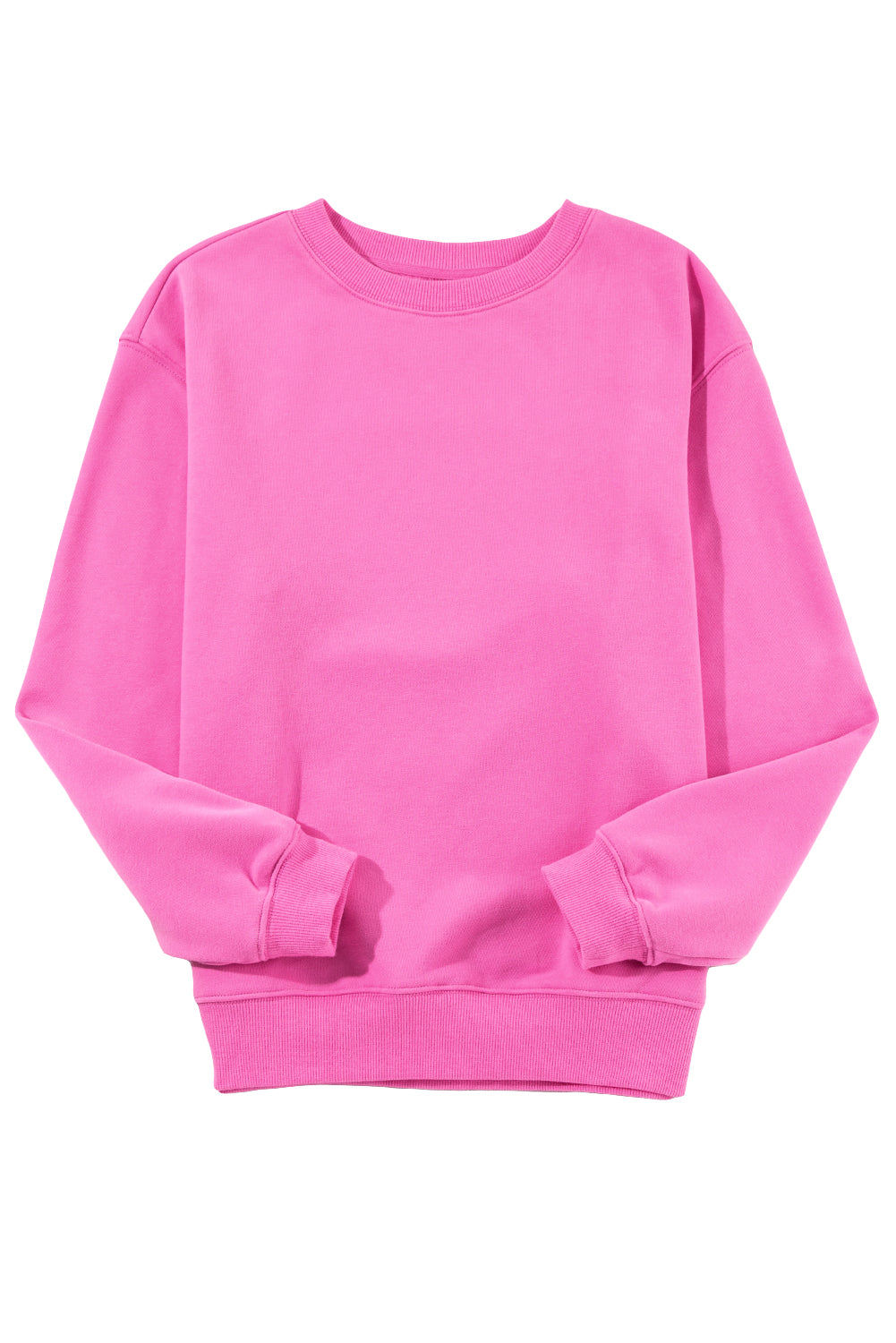 Solid Color Drop Shoulder Terry Sweatshirt