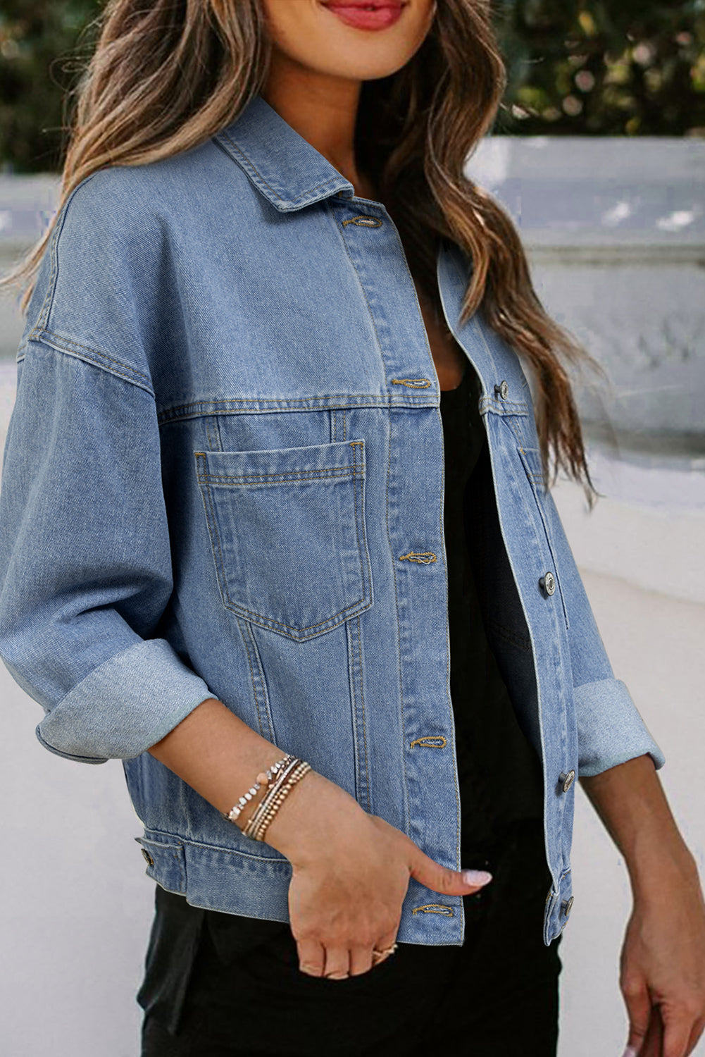 Pocketed Denim Jacket