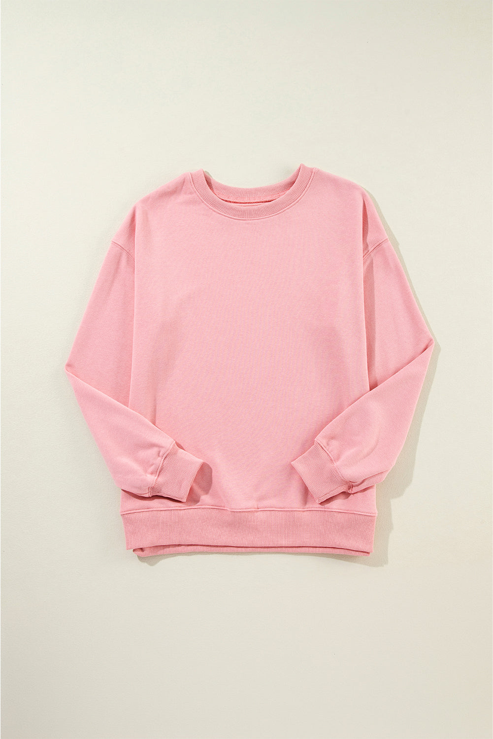 Solid Classic Crewneck Pullover Sweatshirt