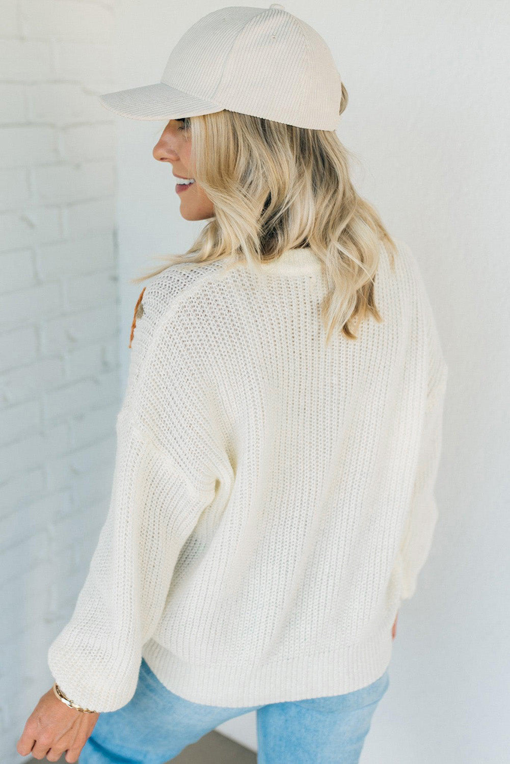 Crochet Pumpkin Drop Shoulder Sweater