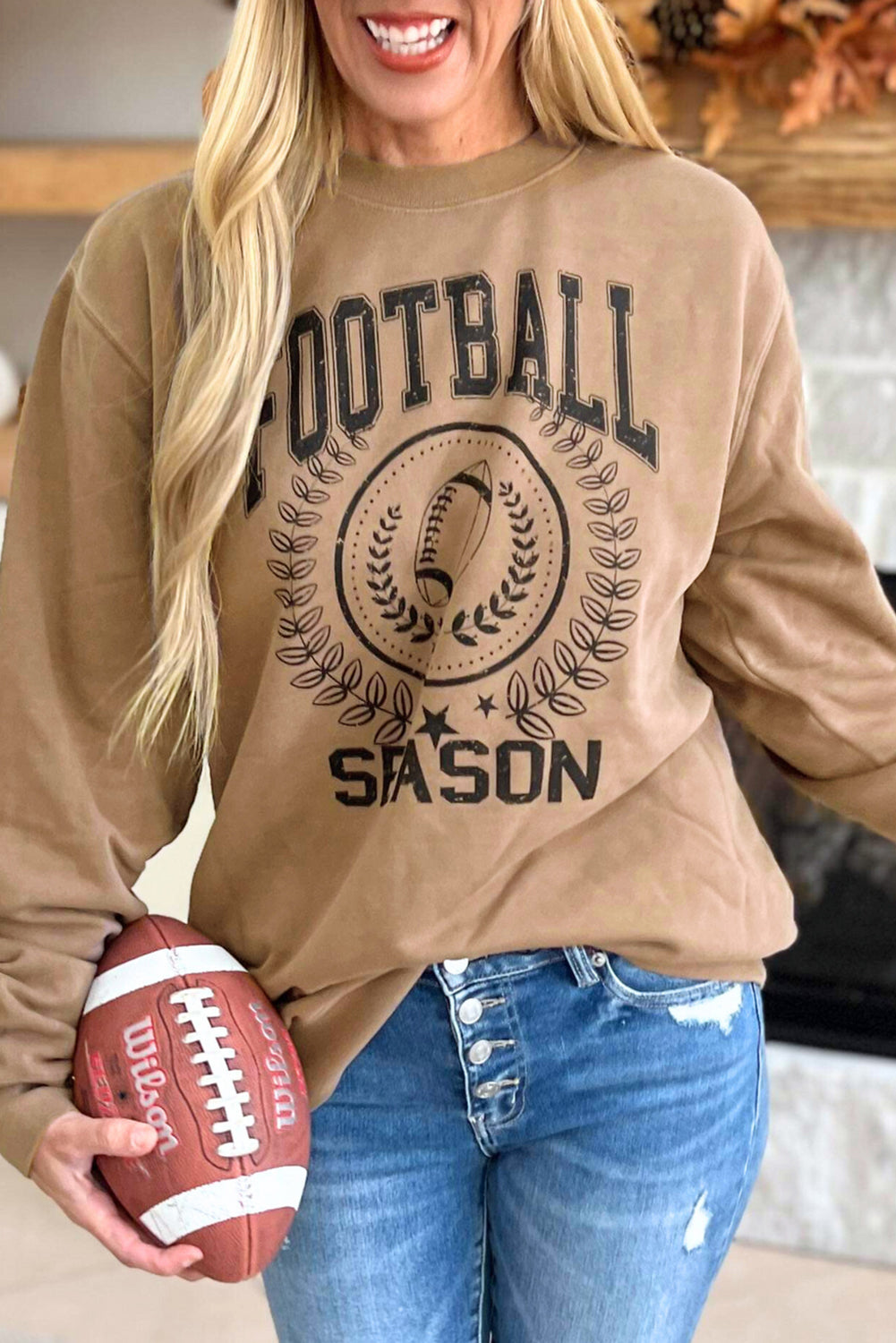 Game Day Rugby FOOTBALL SEASON Graphic Sweatshirt