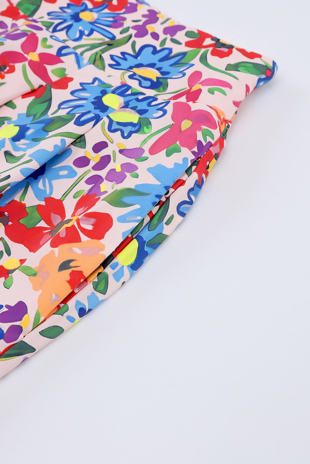 Multicolor Floral Print Zipped Flip Flop Sandals