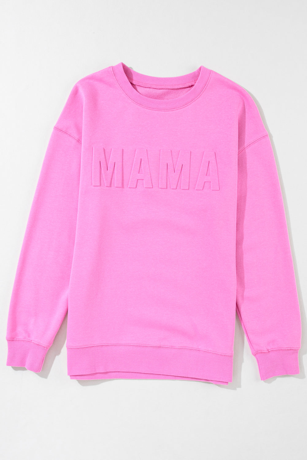 MAMA Letter Embossed Casual Sweatshirt