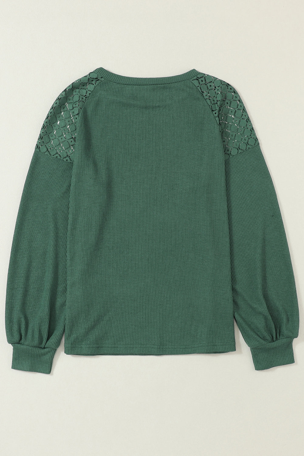 Lace Long Sleeve Textured Pullover