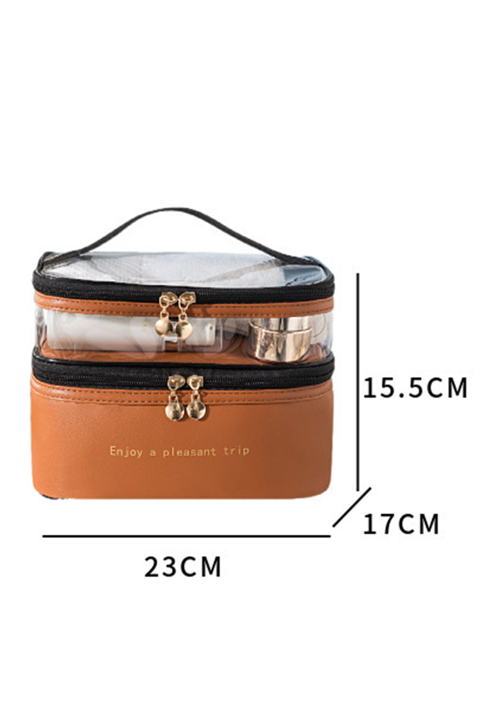 Waterproof PVC Double Layer Cosmetic Bag