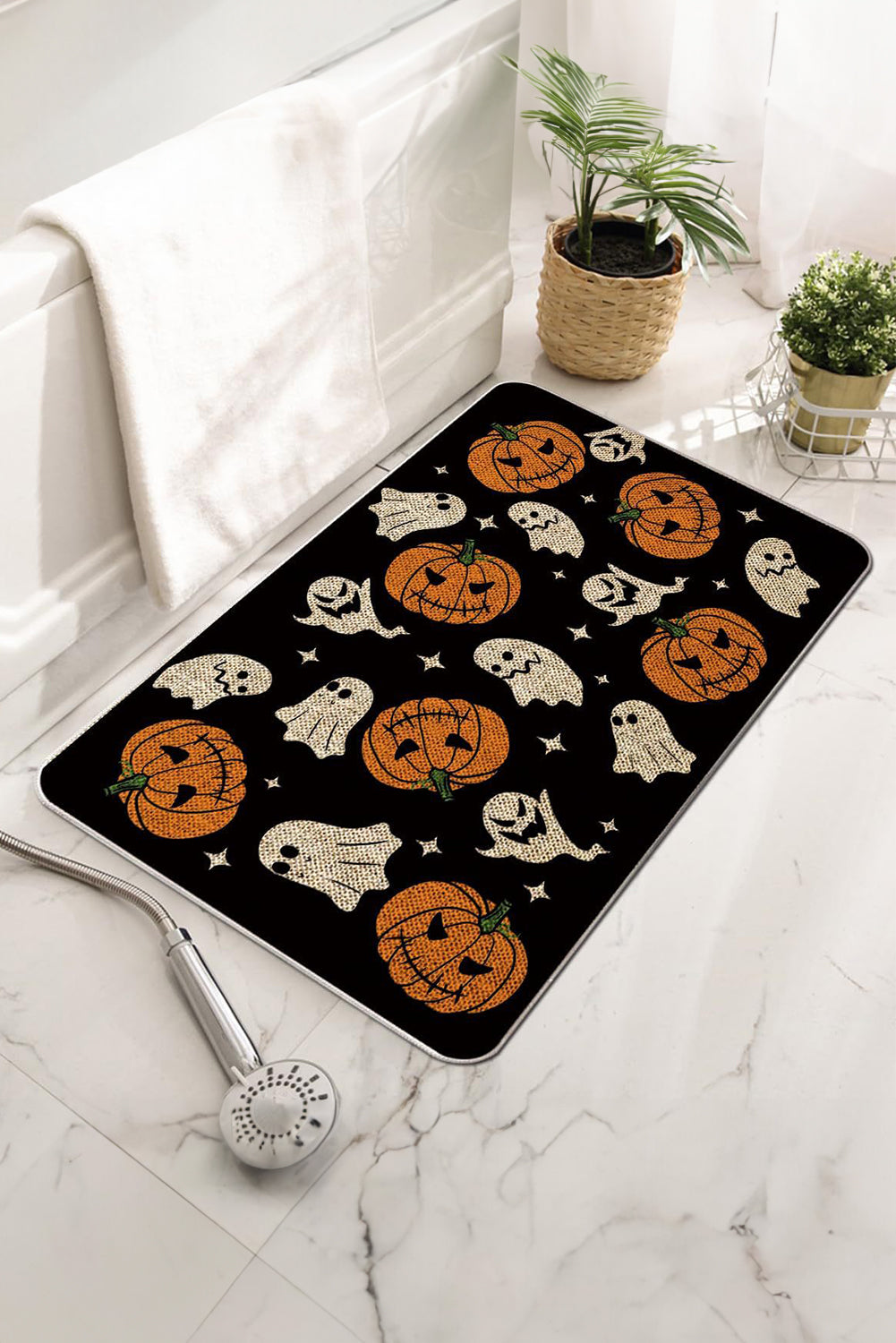 Halloween Pumpkin Ghost Print Ground Mat