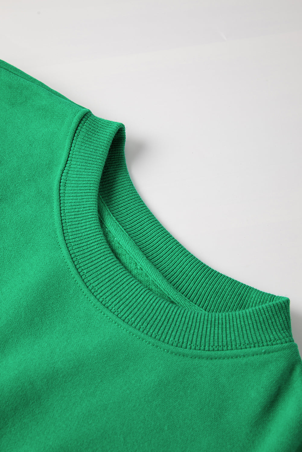 Solid Color Drop Shoulder Terry Sweatshirt