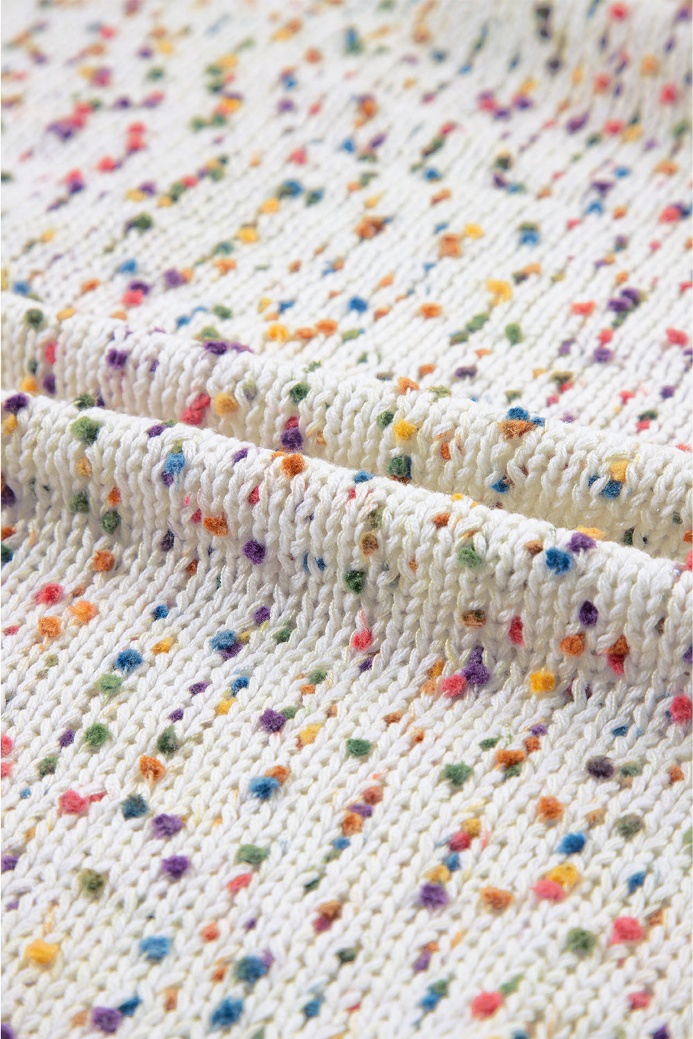 Rainbow Popcorn Speckles Open Front Cardigan