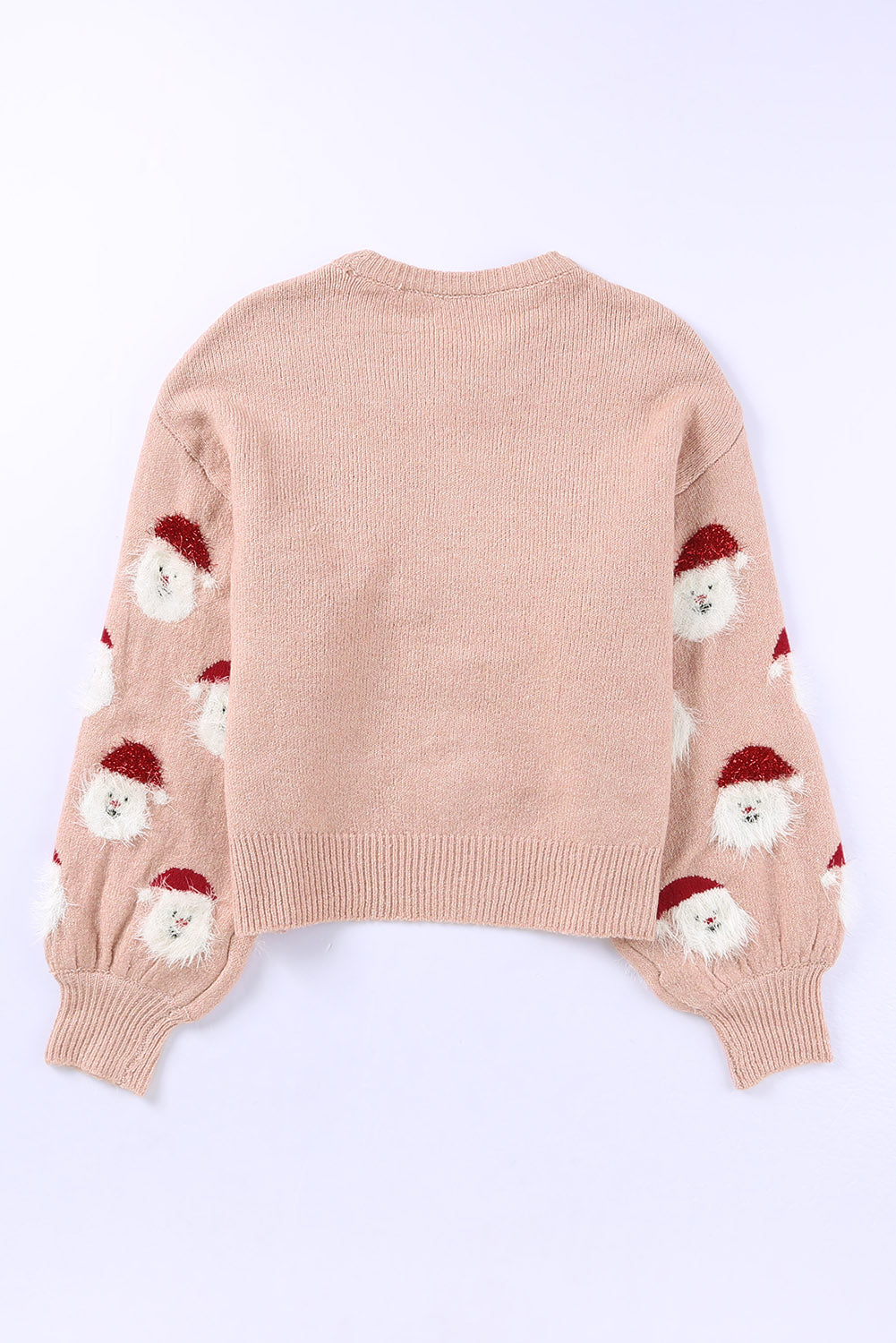 Light Pink Fuzzy Christmas Santa Clause Sweater Dress