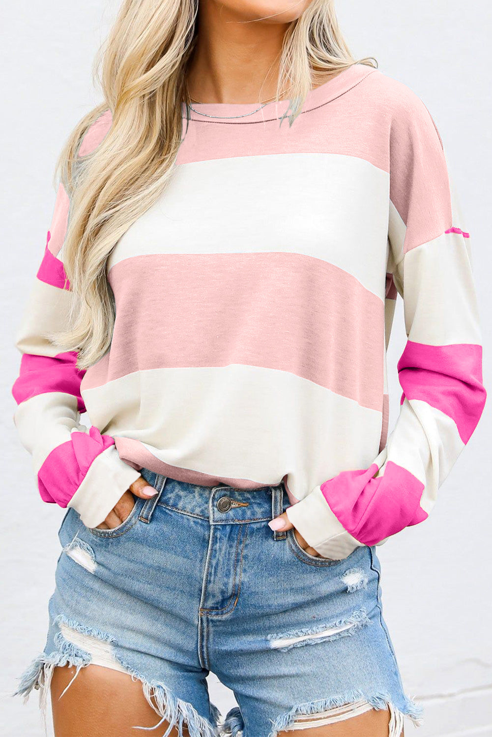 Colorblock Drop Sleeve Top