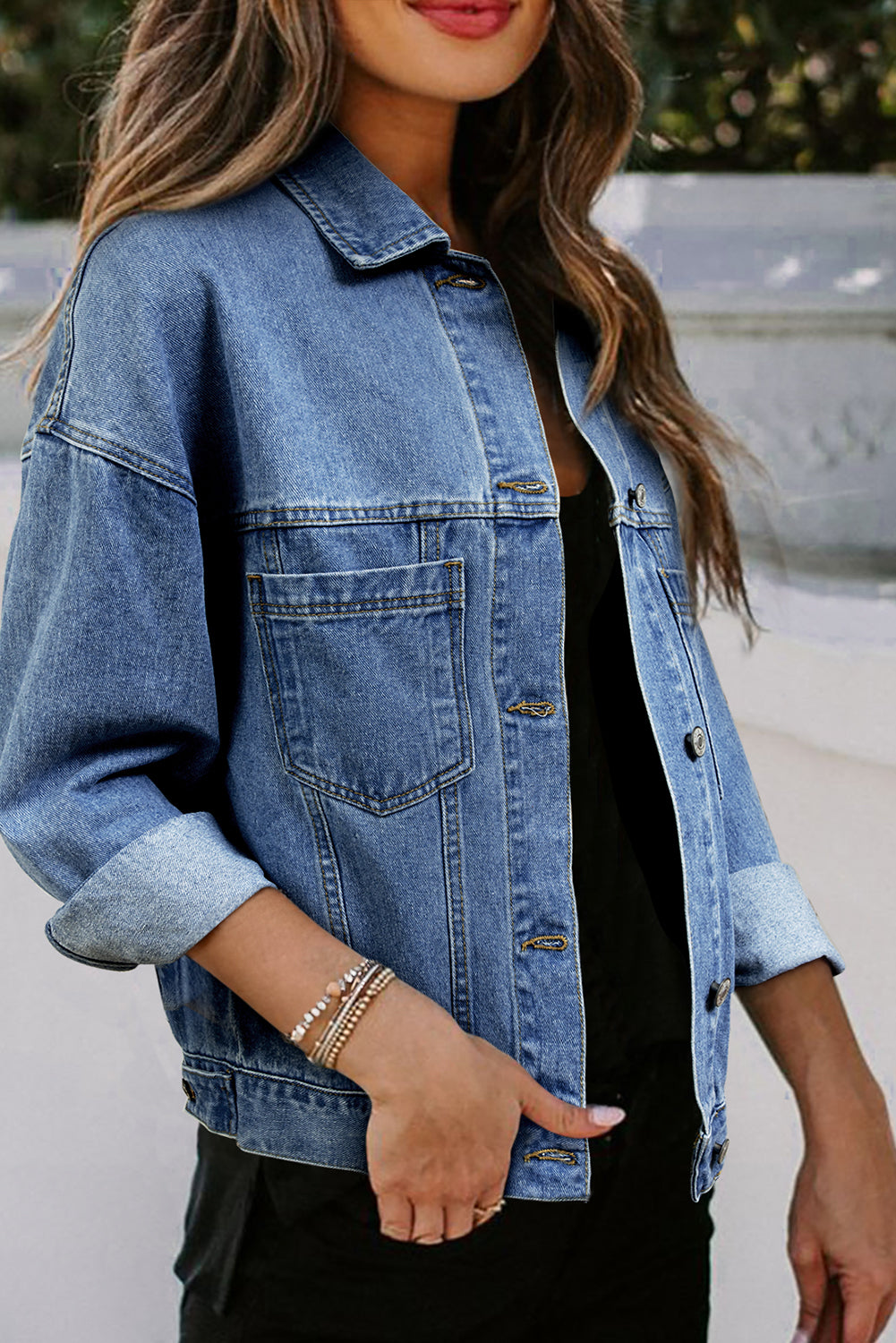 Pocketed Denim Jacket