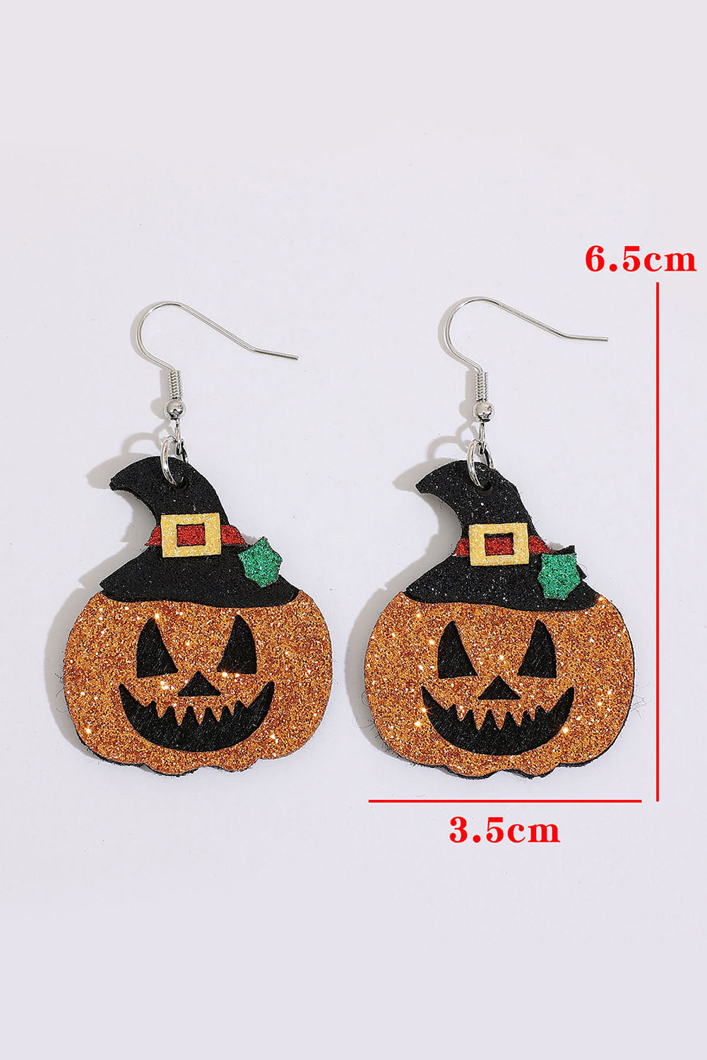 Multicolour Animal Print Pumpkin Shape Drop Earrings