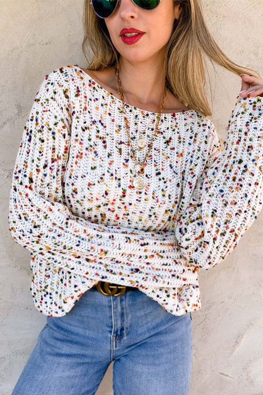 Confetti Reversible Twist Sweater