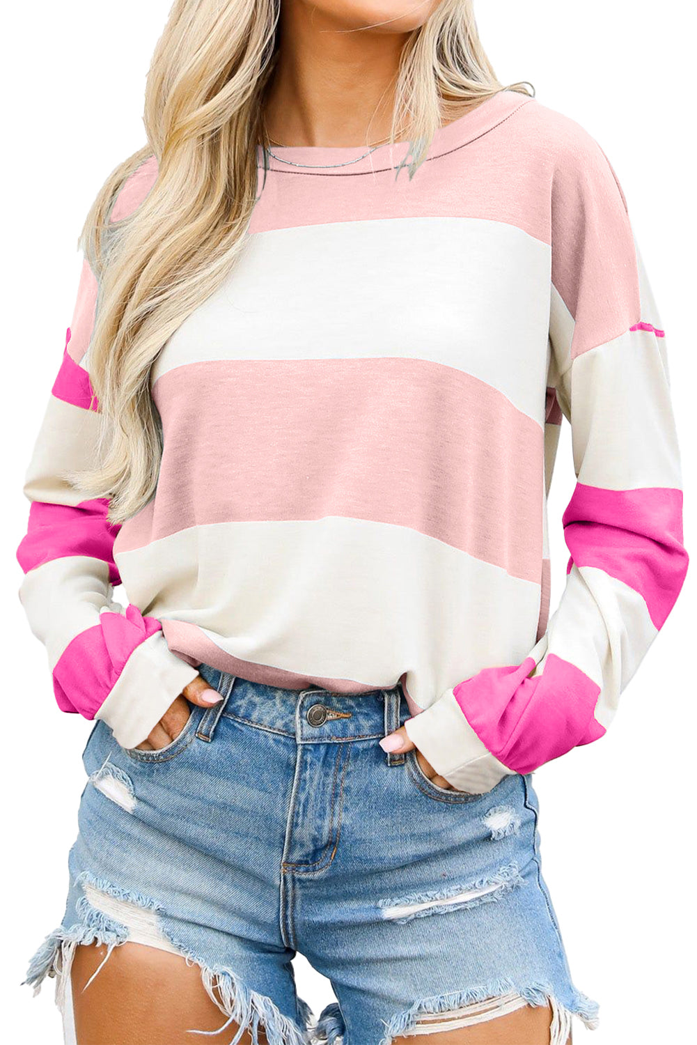 Colorblock Drop Sleeve Top