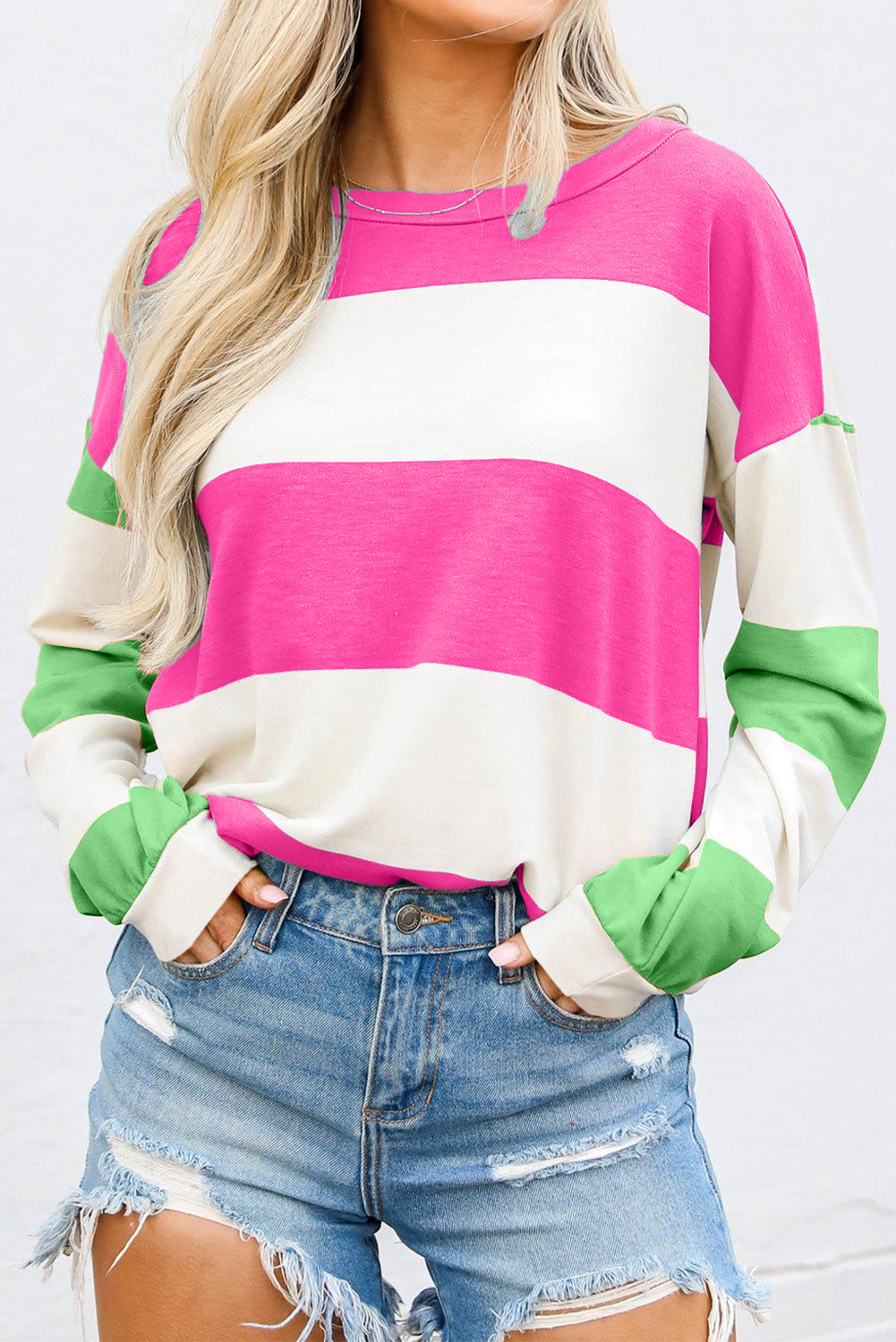 Colorblock Drop Sleeve Top