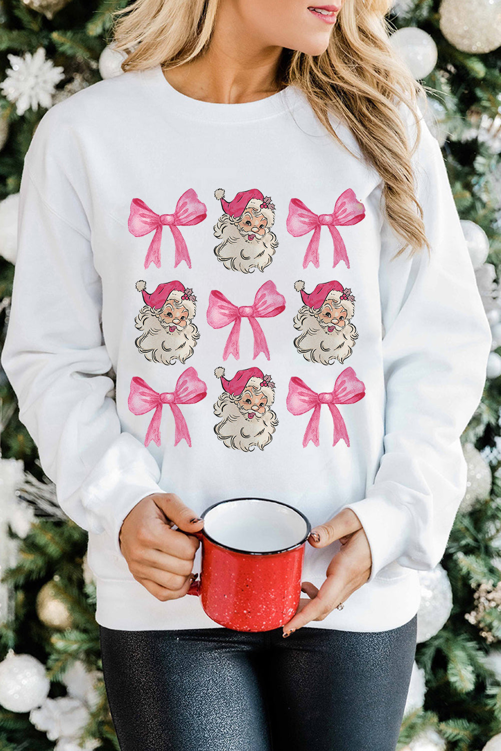 Christmas Claus Bowknot Sweatshirt