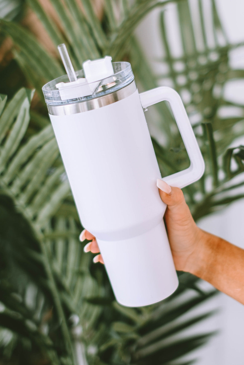 White 304 Stainless Steel Double Insulated Cup