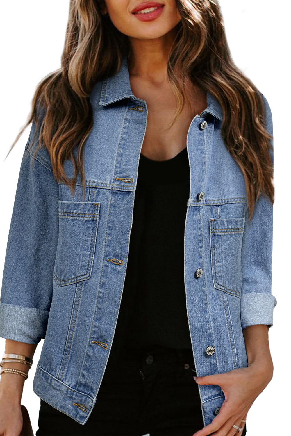 Pocketed Denim Jacket