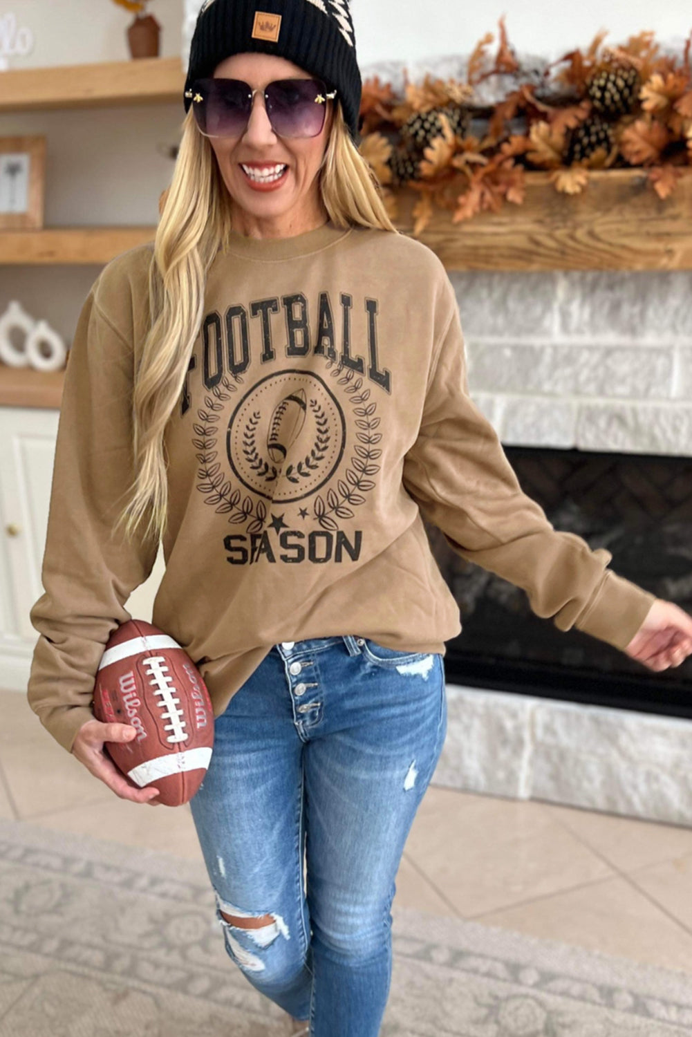 Game Day Rugby FOOTBALL SEASON Graphic Sweatshirt