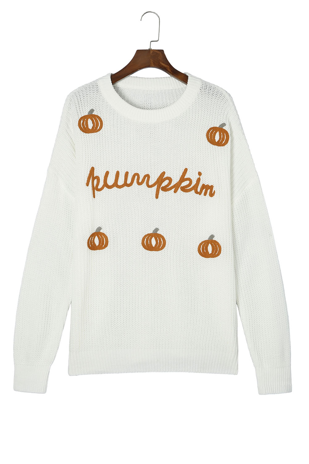 Crochet Pumpkin Drop Shoulder Sweater