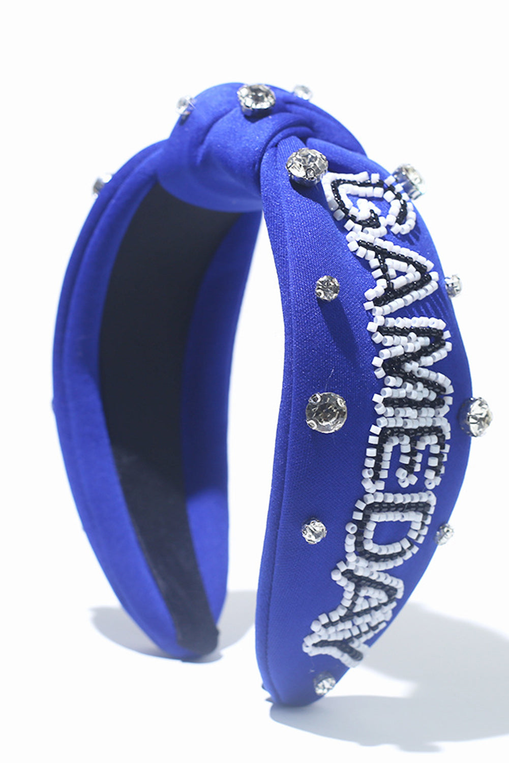 Dark Blue Rhinestone GAMEDAY Pattern Headband