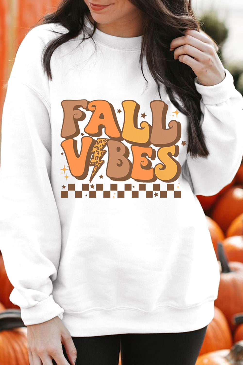 FALL VIBES Graphic Drop Shoulder Sweatshirt