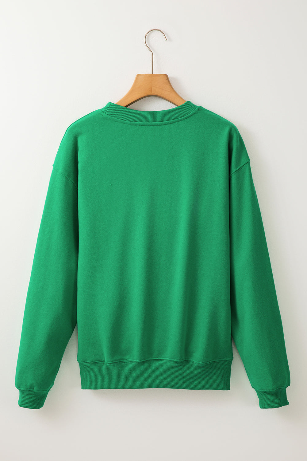 Solid Color Drop Shoulder Terry Sweatshirt