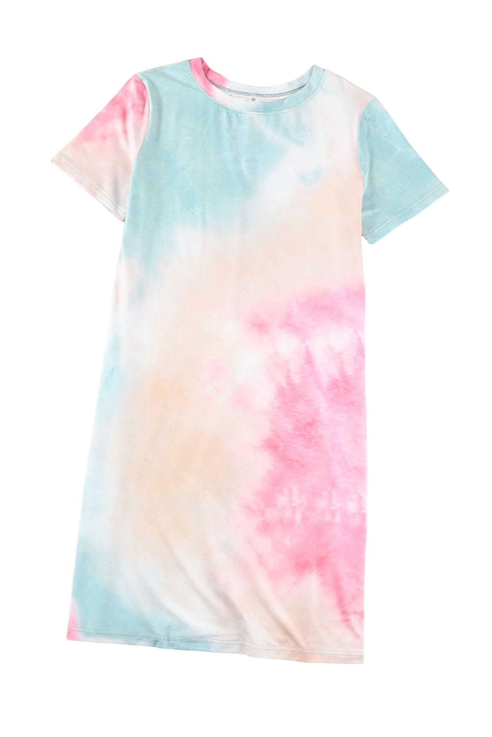 Tie Dye Oversized Slit Tee Dress